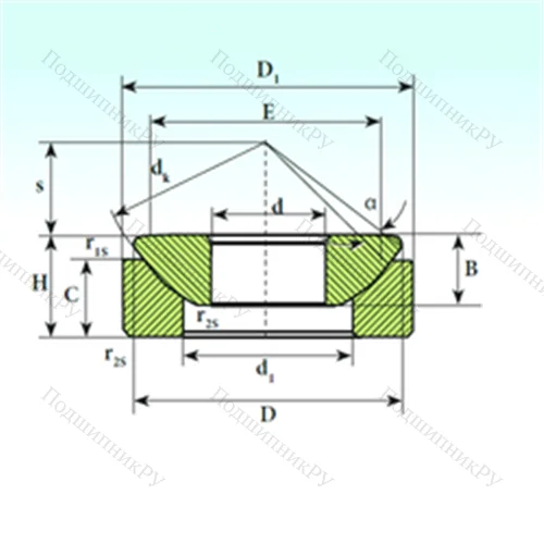 Подшипник скольжения сферический GX 25 CP