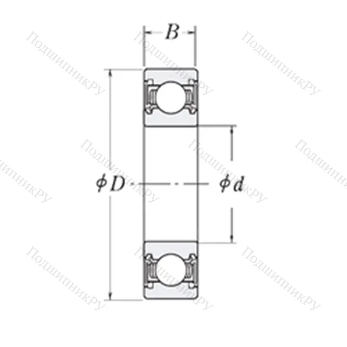 Подшипник шариковый радиальный KLNJ 3/8-2RS