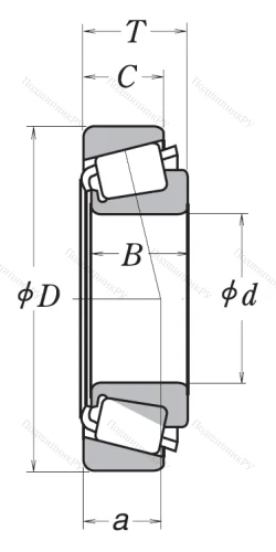 Конический роликовый подшипник HR 32208 J от производителя  NSK