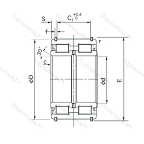 Подшипник роликовый радиальный E 5028NRNT