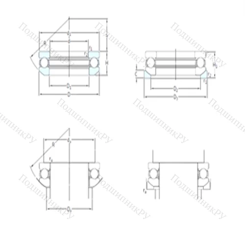 Подшипник шариковый упорный 53318+U 318