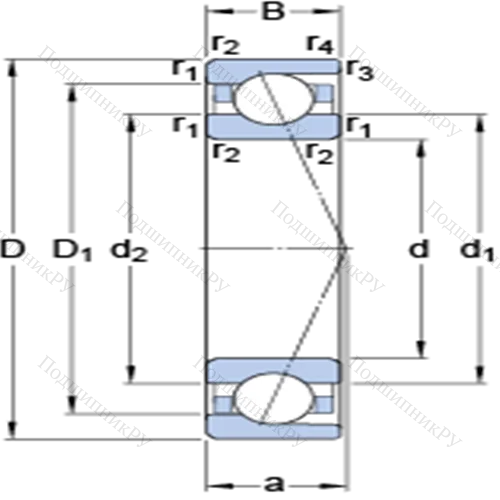 Прецизионные радиально-упорные шарикоподшипники 7201 CD/P 4A от производителя  SKF