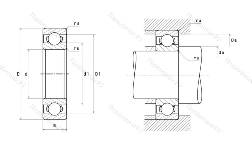 Высокотемпературный  подшипник 6214 F 604 от производителя  SNR