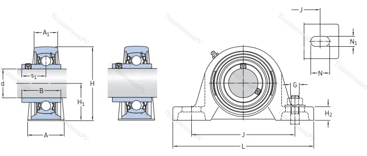 Подшипниковый узел SY 60 TR