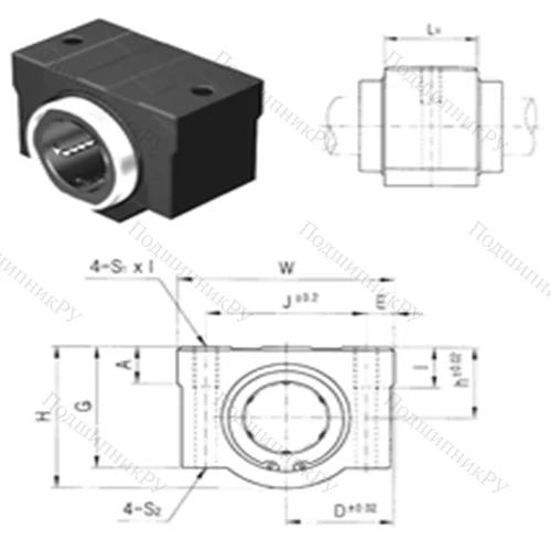 Подшипник шариковый линейный SC 25V-B