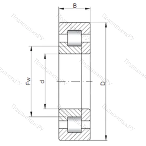 Подшипник роликовый радиальный F-207813.NUP