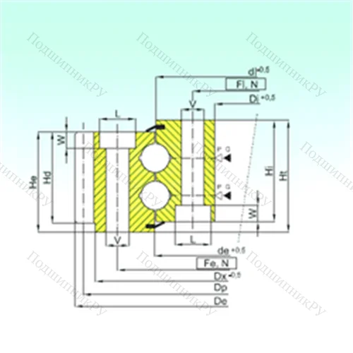 Подшипник шариковый опорно-поворотный EB 2.25.0475.200-1SPPN