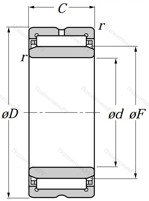 Игольчатый подшипник NA 4909 R