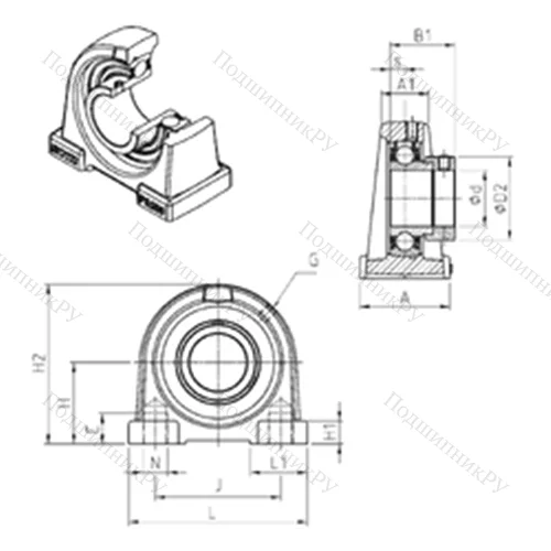 Подшипниковый узел шариковый радиальный ESPA 206