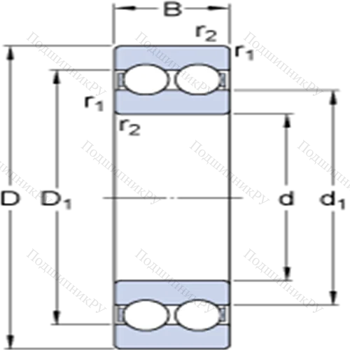 Двухрядные радиальные шарикоподшипники 4207 ATN 9