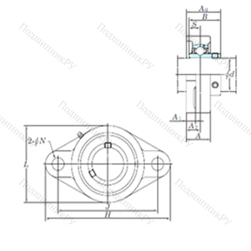 Подшипниковый узел шариковый радиальный UCFL 218-56