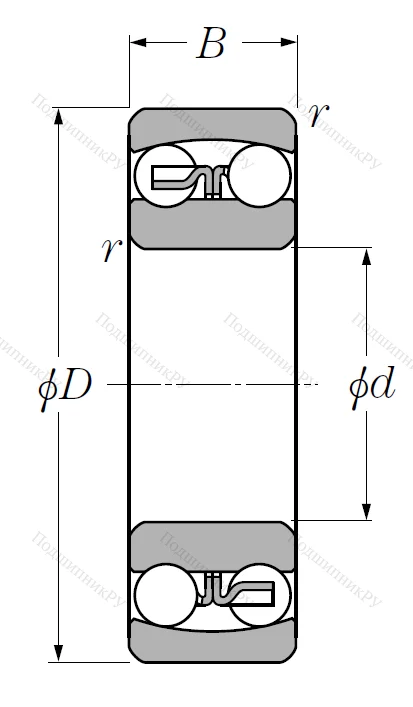 Двухрядный шариковый подшипник 1219 S