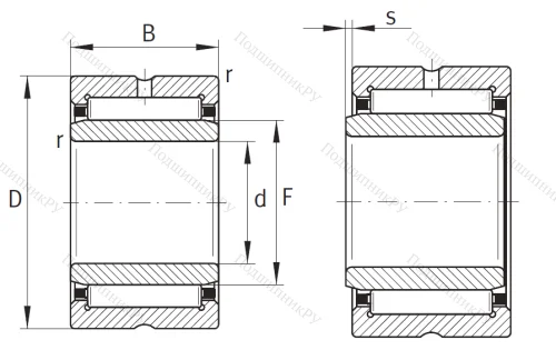Игольчатый подшипник NA 4905 XL от производителя  INA