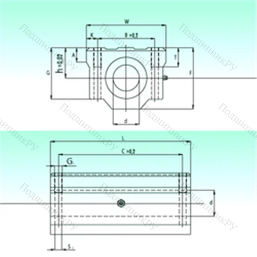 Подшипник шариковый линейный SCW 50-UU AS от производителя  NBS