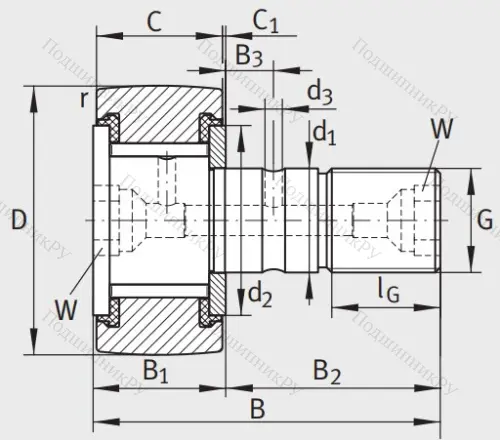 Подшипник KRV 32 PP A от производителя  INA