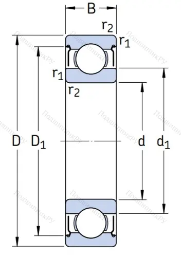 Однорядный шариковый подшипник W 604 2Z в Москве
