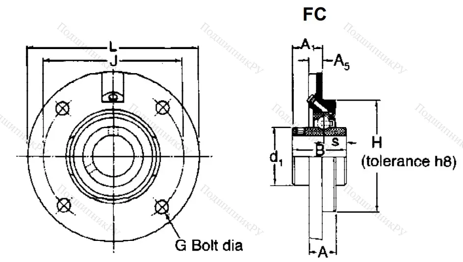 Подшипниковый узел FC 40 EC