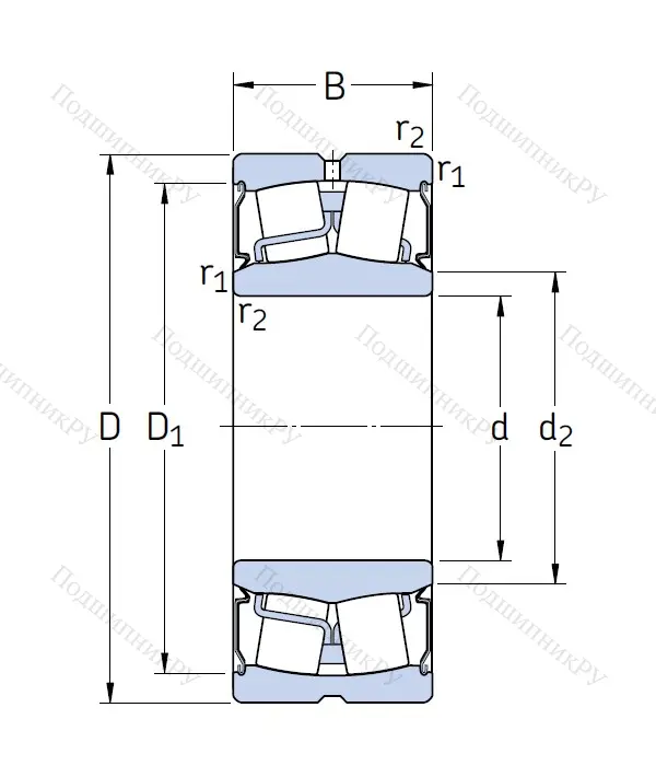Сферический роликовый подшипник BS 2-2211-2RS 5/C 4GEM 9 (BS 2-2211-2RS 5/C 4GEM 9)