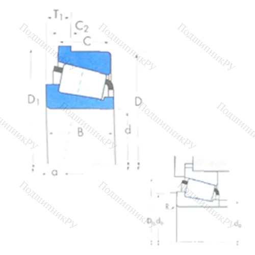 Подшипник роликовый радиально-упорный JP 10049/JP 10010B от производителя  TIMKEN