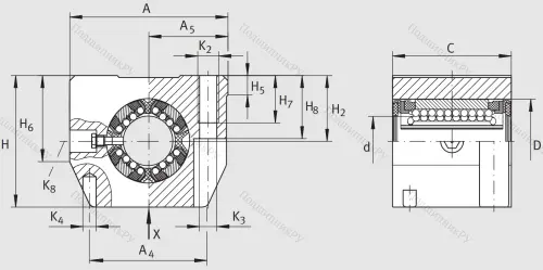 Подшипниковый узел  KGSNG 40-PP-AS в Москве