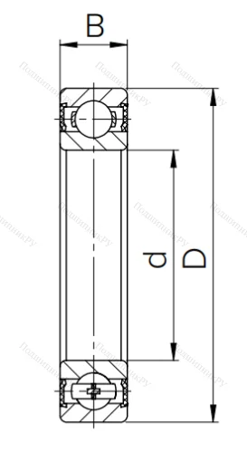 Шариковый однорядный подшипник 180318 (6318 2RS) в Москве