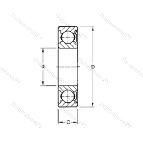 Подшипник шариковый радиальный 9117KD