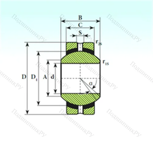 Подшипник скольжения сферический SSR 6