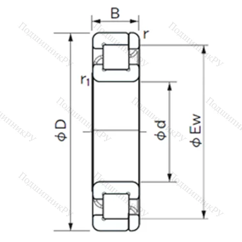 Подшипник роликовый радиальный NP 422