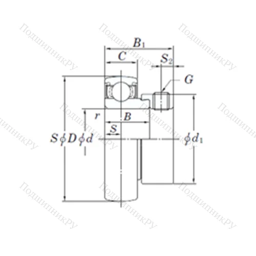 Подшипник шариковый радиальный SA 203