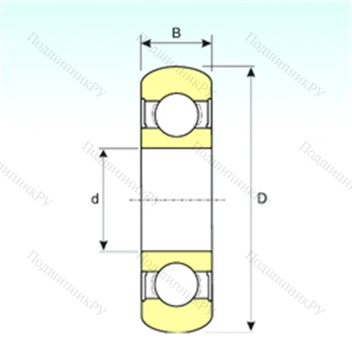 Подшипник шариковый радиальный 6206-2RS BOMB