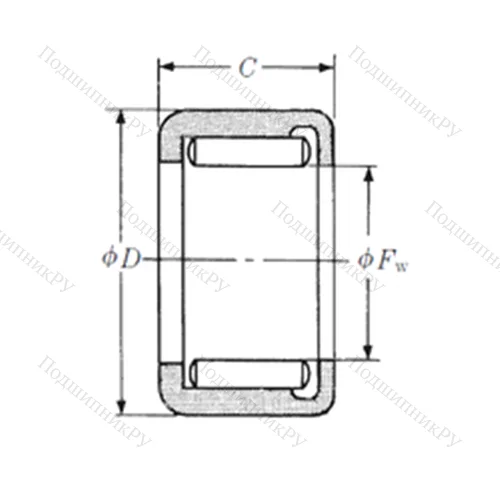 Подшипник игольчатый радиальный DD 500304