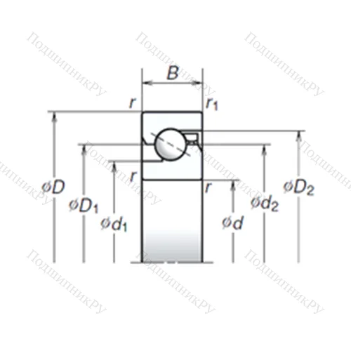 Подшипник шариковый упорно-радиальный 15TAC 47B