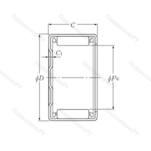 Подшипник игольчатый радиальный BK 0408T 2
