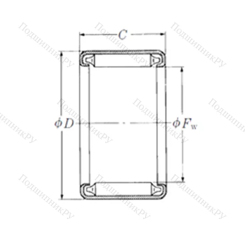 Подшипник игольчатый радиальный B-1212