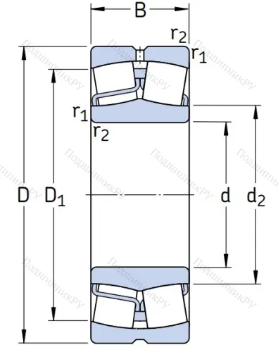 Сферический роликовый подшипник 22220 E/C 3 от производителя  SKF