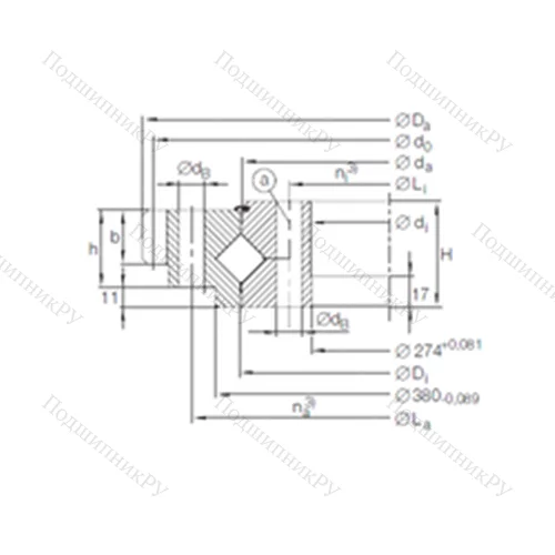 Подшипник роликовый опорно-поворотный XA 20 0352 H