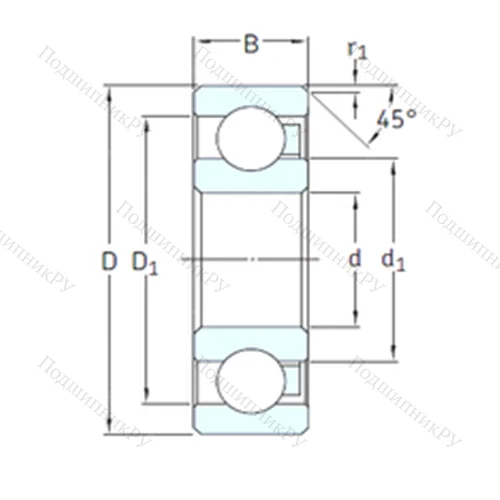 Подшипник шариковый радиальный 6309/HR 22T 2