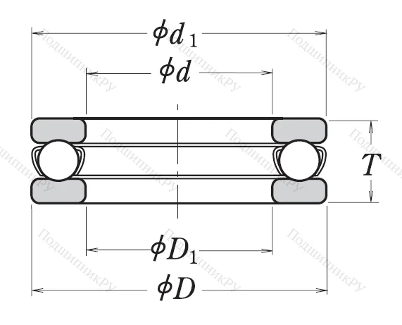 Упорный шариковый подшипник 51224