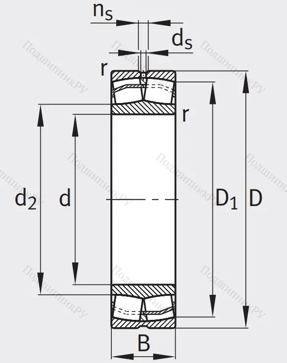 Сферический роликовый подшипник 22216 E 1 XL C 3
