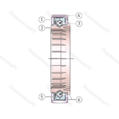 Подшипник шариковый радиально-упорный с четырёхточечным контактом F-210163.8