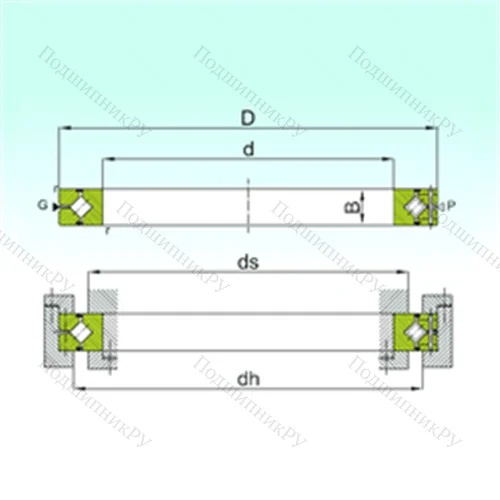 Подшипник роликовый опорно-поворотный CRBH 8016 A