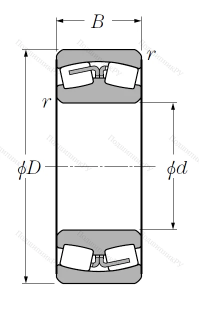 Сферический роликовый подшипник 22310 C (EA) D 1 C 3