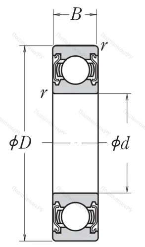 Однорядный шариковый подшипник 6028 ZZ от производителя  NSK