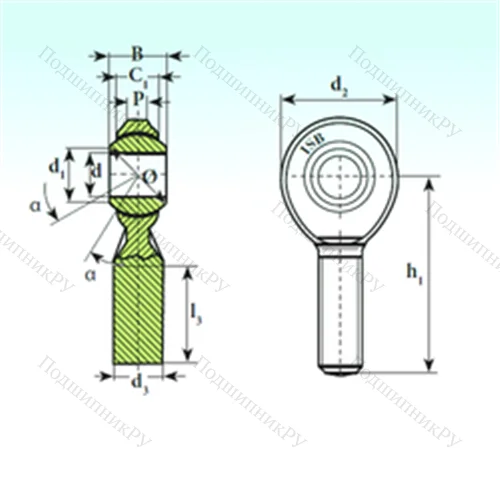 Подшипник скольжения сферический TSM.R 8