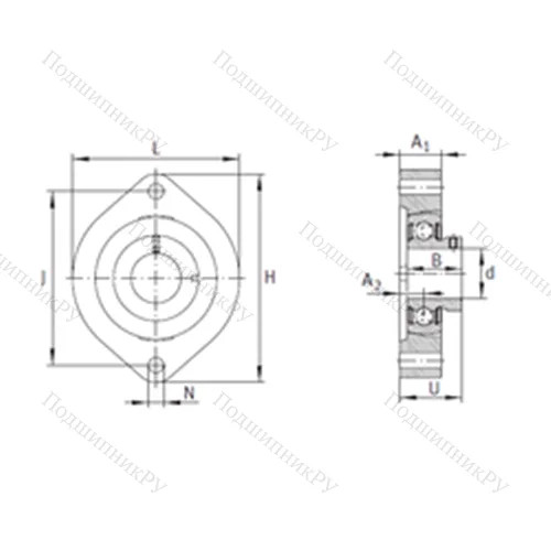 Подшипниковый узел шариковый радиальный FLCTEY 30