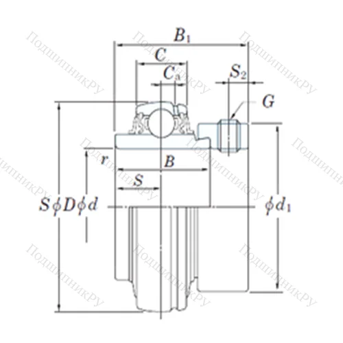 Подшипник шариковый радиальный NA 206-18 от производителя  KOYO