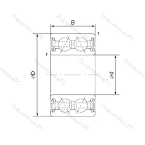Подшипник шариковый радиально-упорный JAB-2010