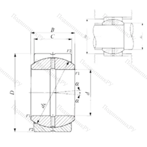 Подшипник скольжения сферический SB 85A