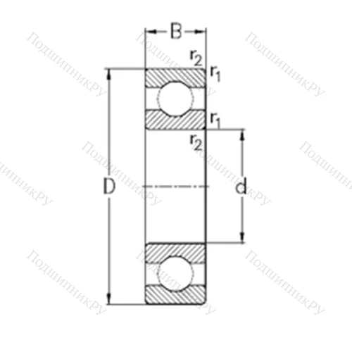 Подшипник шариковый радиальный 61952-MA