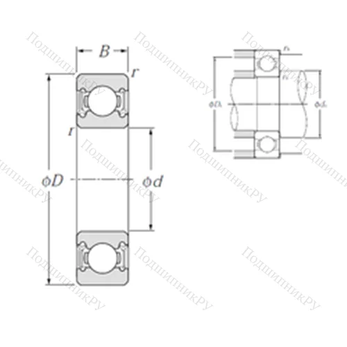 Подшипник шариковый радиальный 60/32LLH